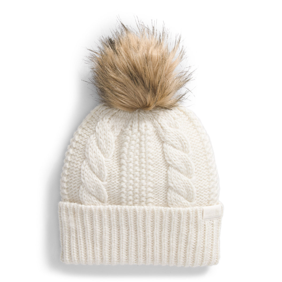 The North Face Women's Oh Mega Fur Pom Beanie White Dune