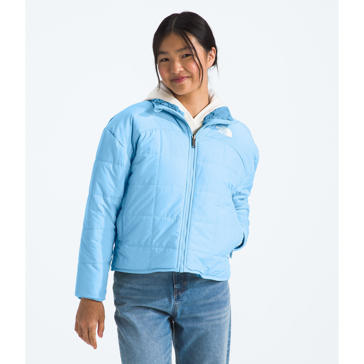 The North Face Girls' Reversible Shasta Full Zip Jacket Cornflower