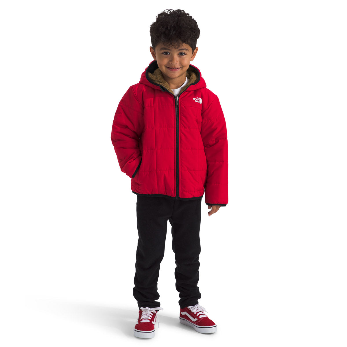 The North Face Kids' Boys' Reversible Shasta Full Zip Hooded Jacket TNF Red