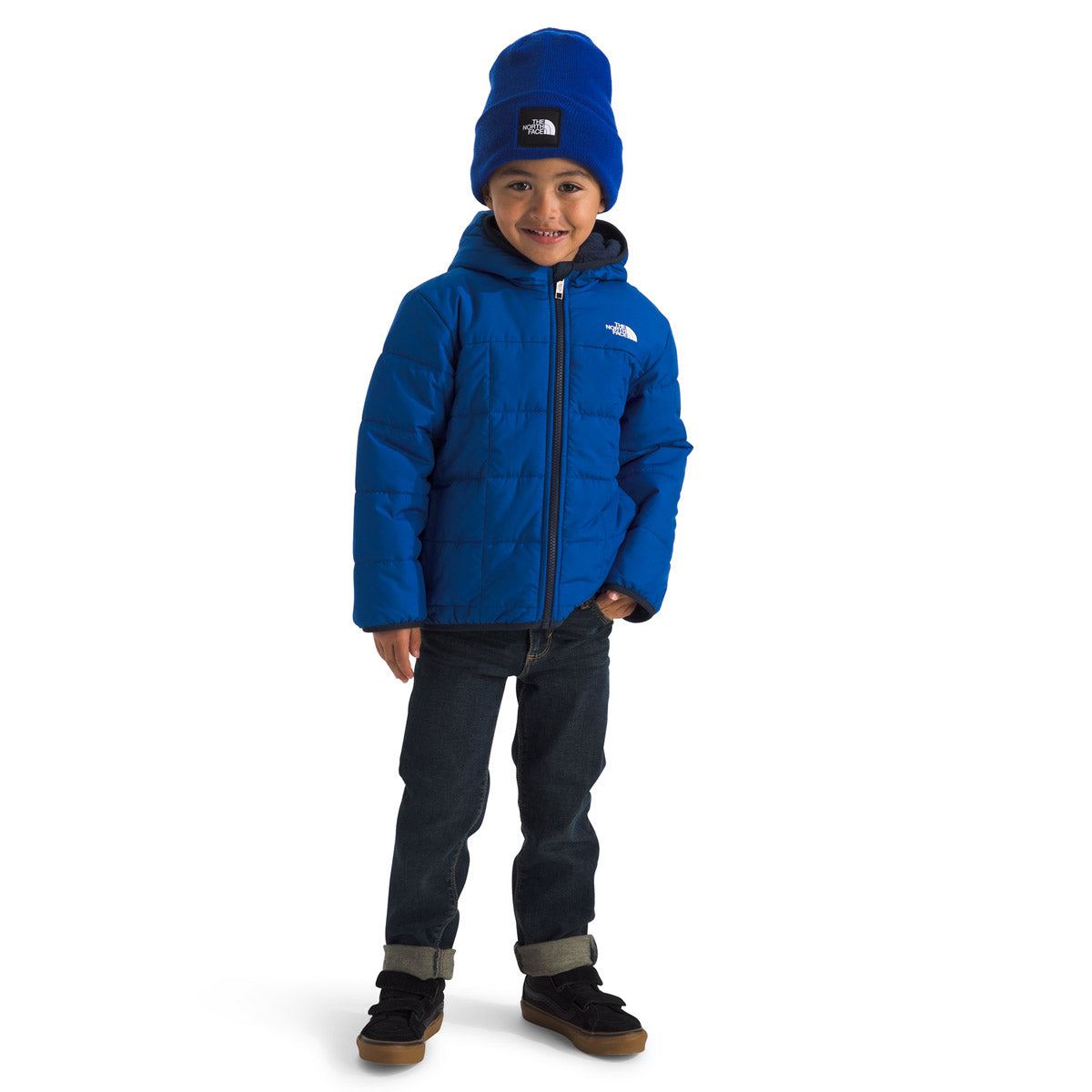 The North Face Kids' Boys' Reversible Shasta Full Zip Hooded Jacket TNF Blue
