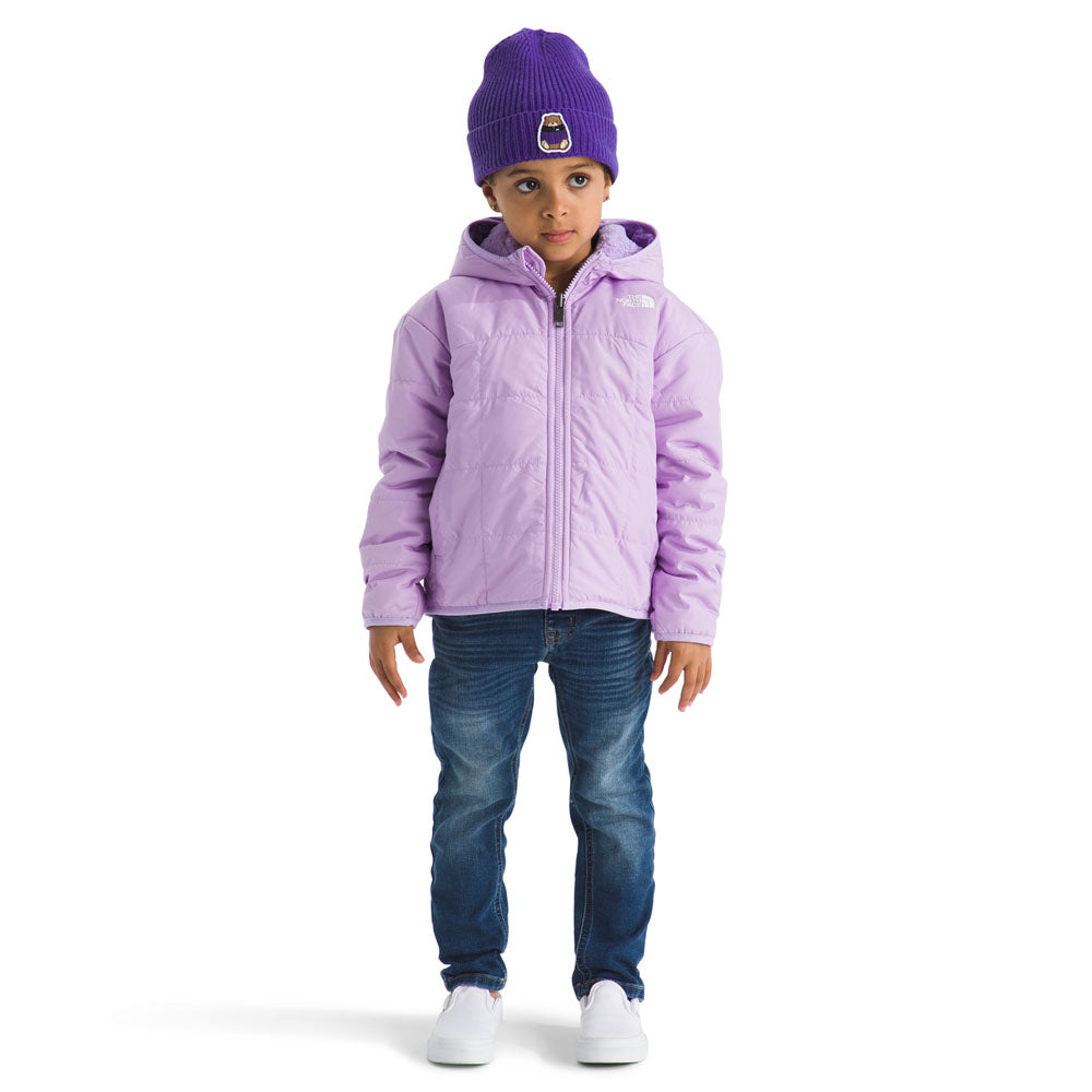 The North Face Kids Girls Reversible Shasta Full Zip Hooded Jacket Lite Lilac