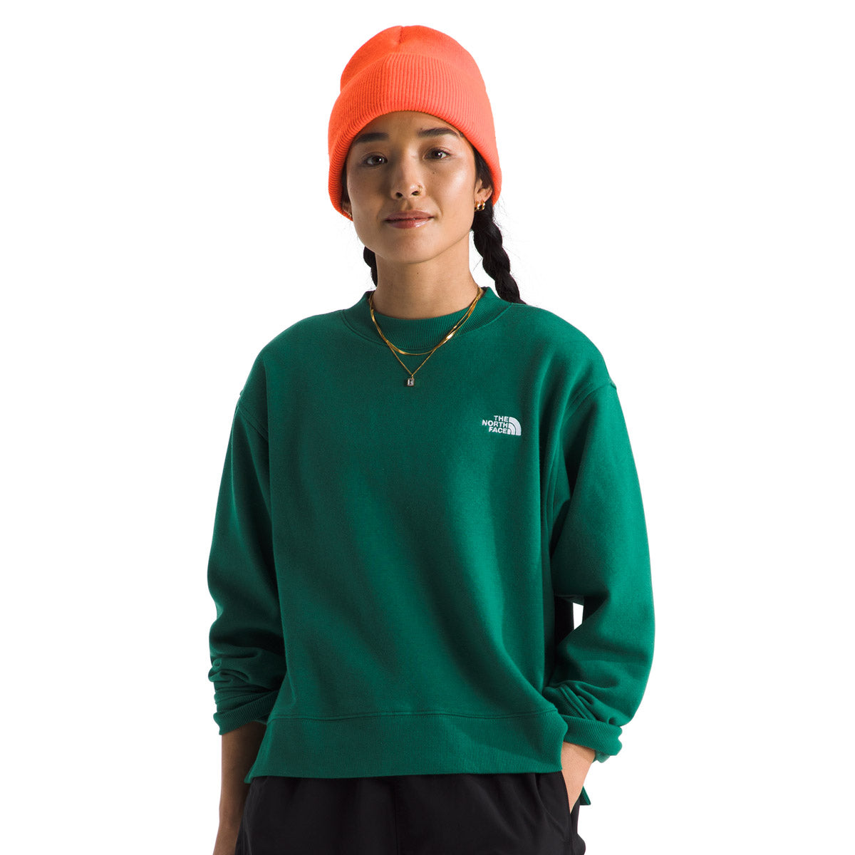 The North Face Women's Evolution Fleece Crew Evergreen