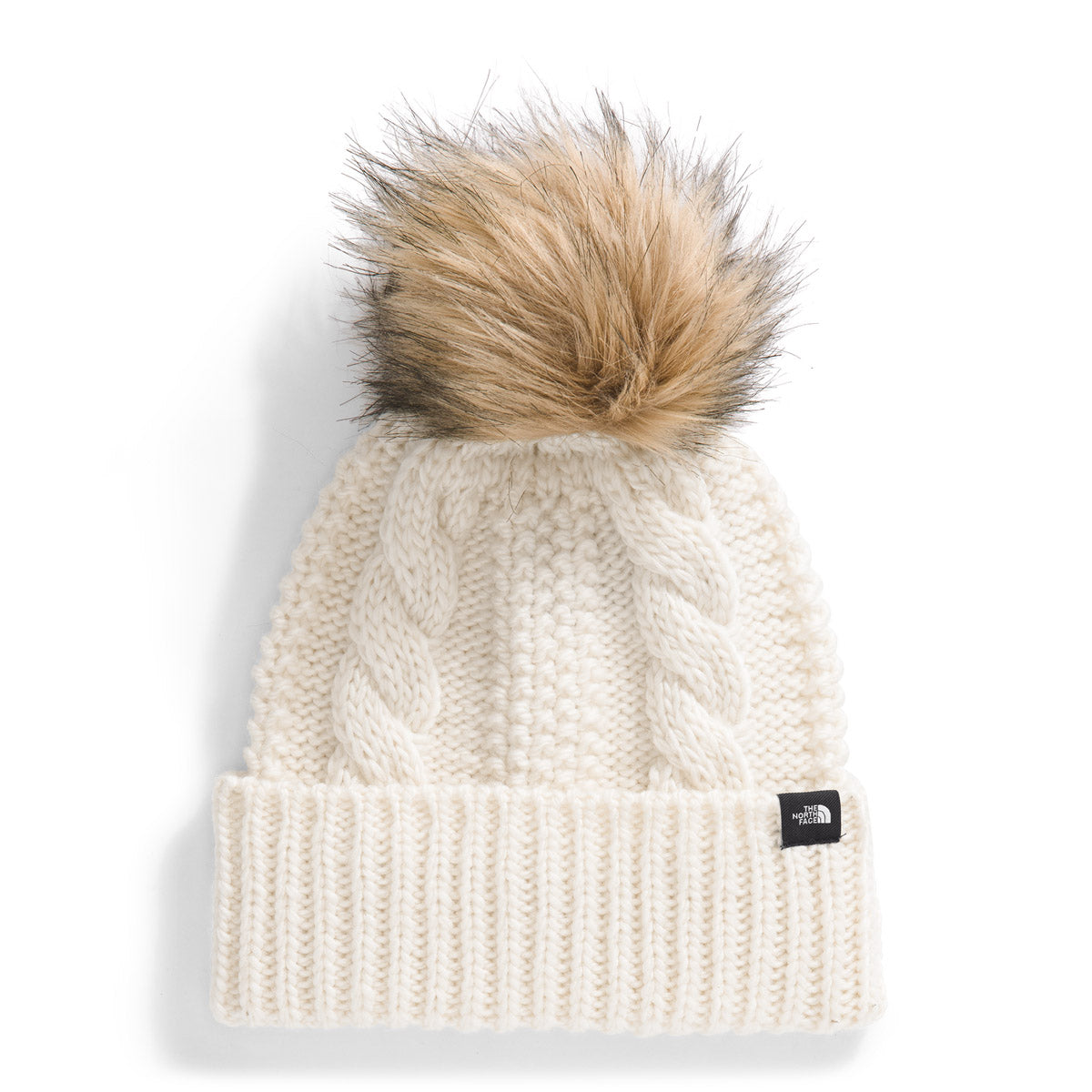 The North Face Kids' Oh Mega Fur Pom Beanie White Dune