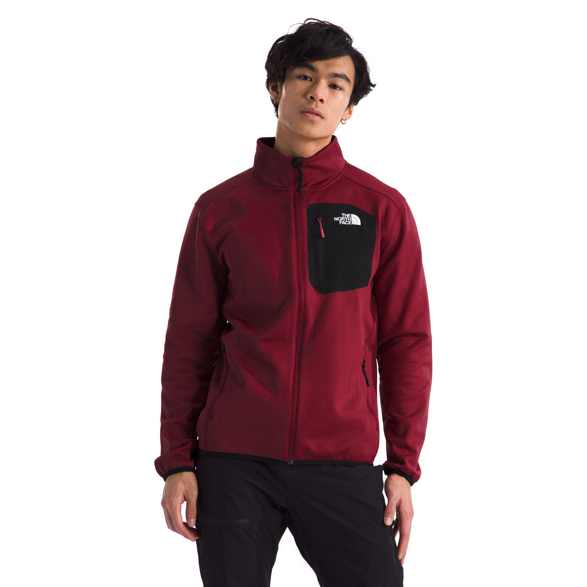 The North Face Men's Crest Full Zip Garnet Red/TNF Black