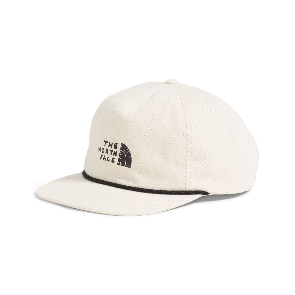 The North Face Norm 5 Panel Hat White Dune/TNF Sharpie Graphic