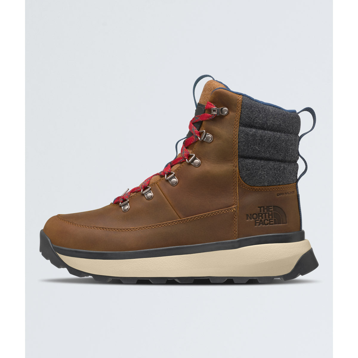 The North Face Men's Bergen Leather Waterproof Timber Tan/TNF Red