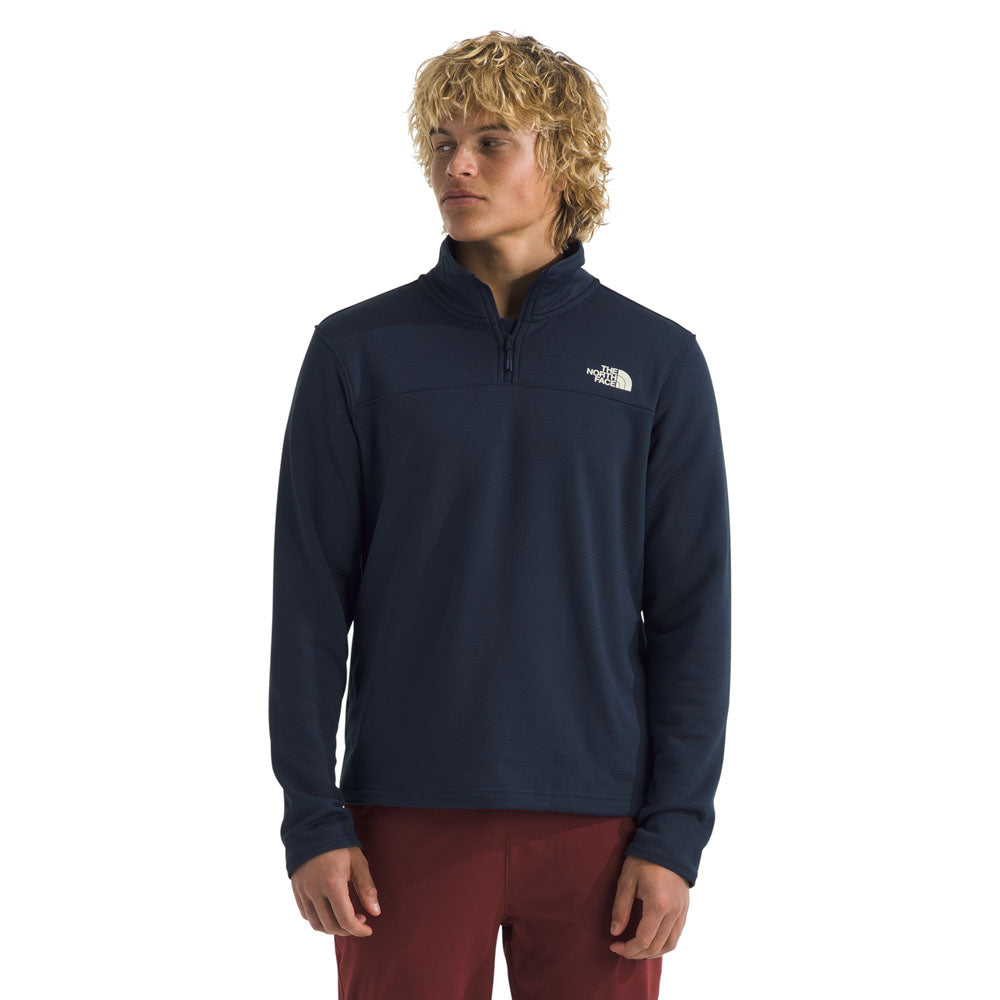 The North Face Mens Cedar Trail Grid Fleece ¼ Zip Summit Navy