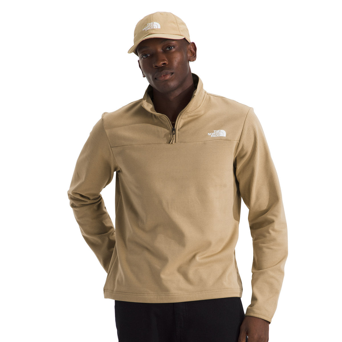 The North Face Men's Cedar Trail Grid Fleece ¼ Zip Khaki tone / S