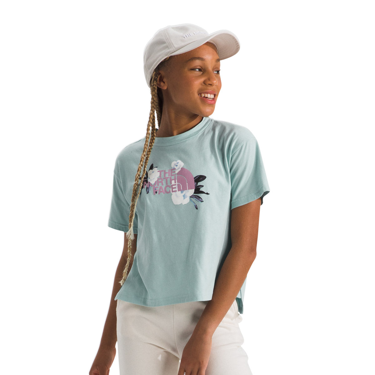 The North Face Girls' Winter Flowers S/S Graphic Tee uted Pine / M