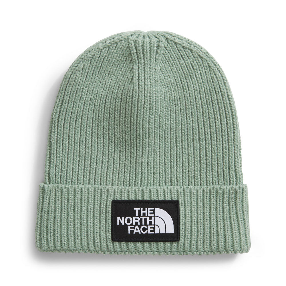 The North Face K TNF Logo Box Cuffed Beanie Slate Moss