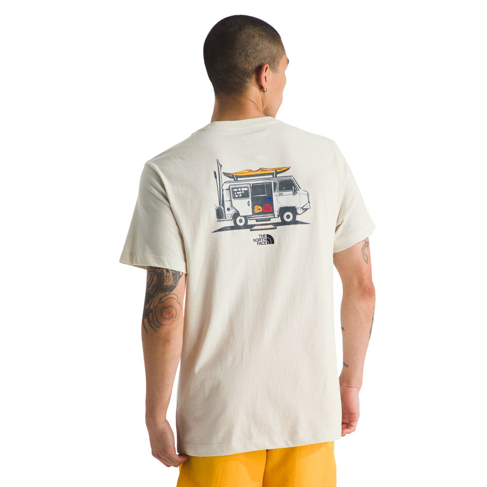 The North Face Mens Evolution Van Life Short Sleeve Tee - Graphic White Dune