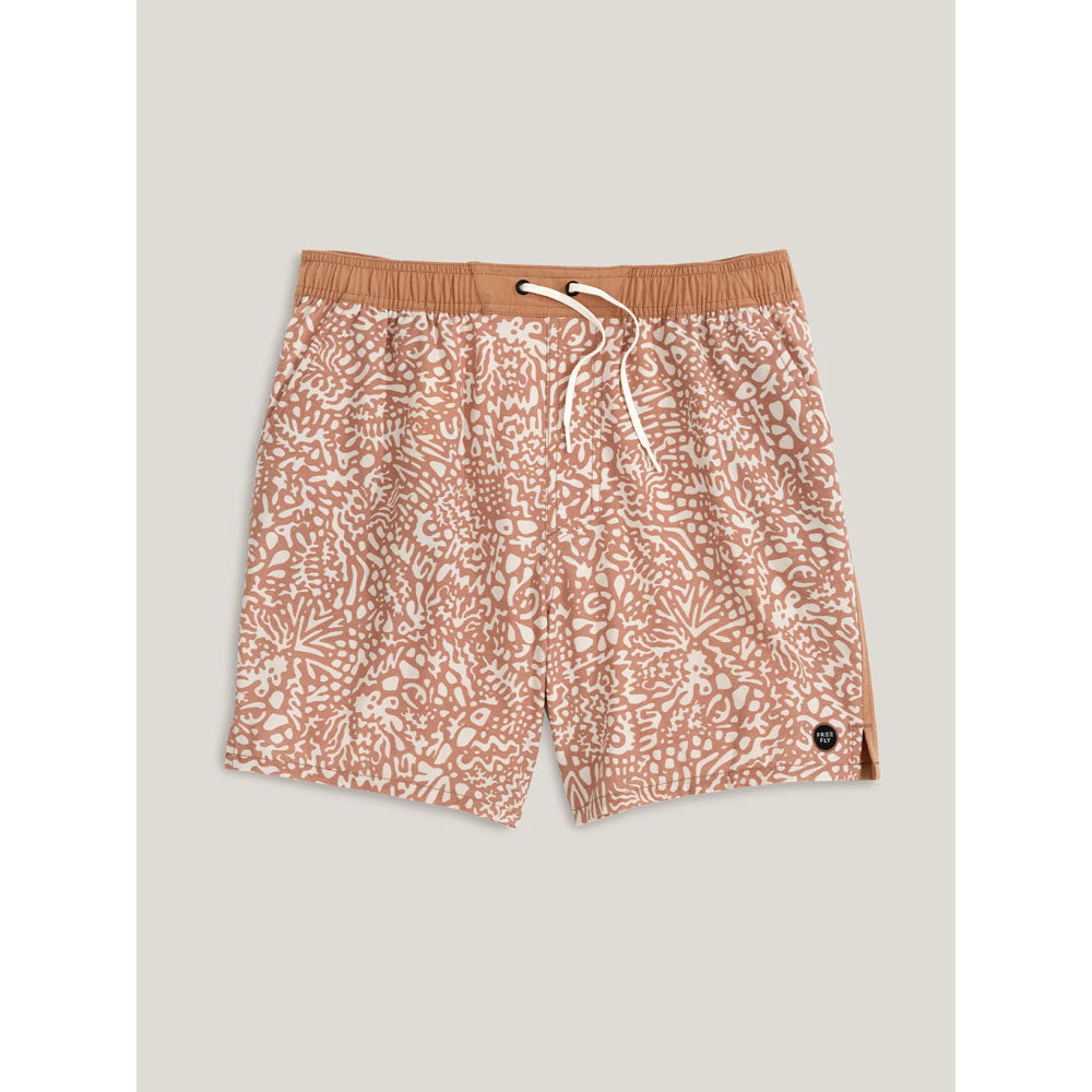 Free Fly Apparel Mens Palmera Trunk Drifter Print - Canyon Clay