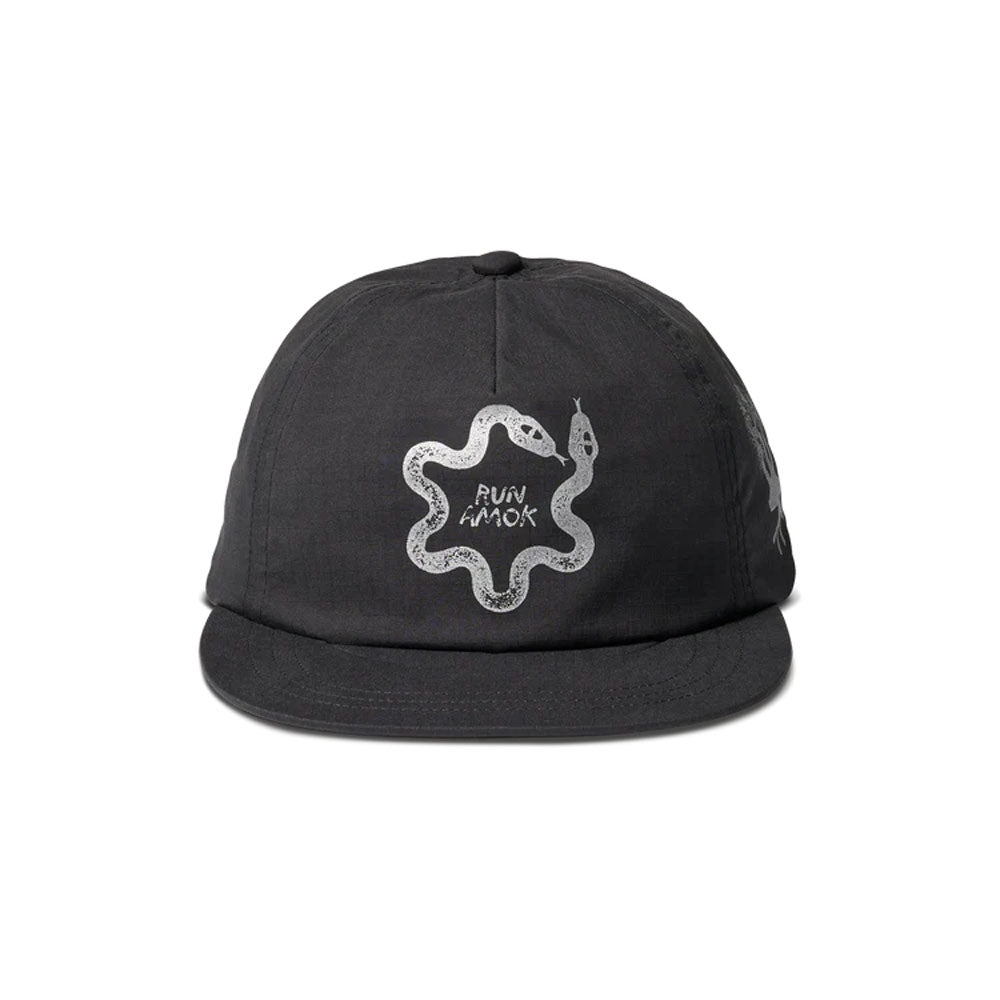 Roark Run Amok 5 Panel Snapback Hat Black