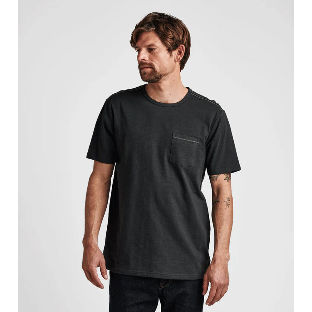 Roark Mens Well Worn Midweight Organic Tee Charcoal