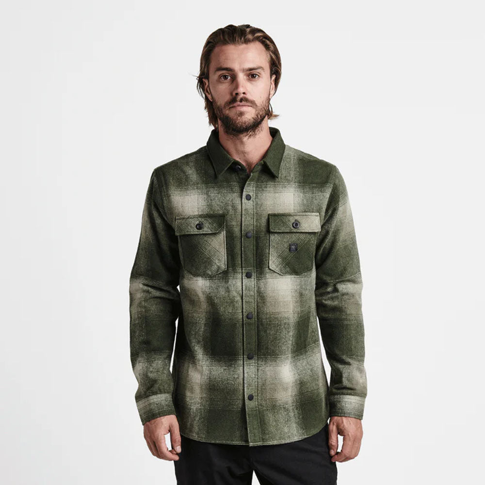 Roark Mens Nordsman Flannel Dark Military Jacquard