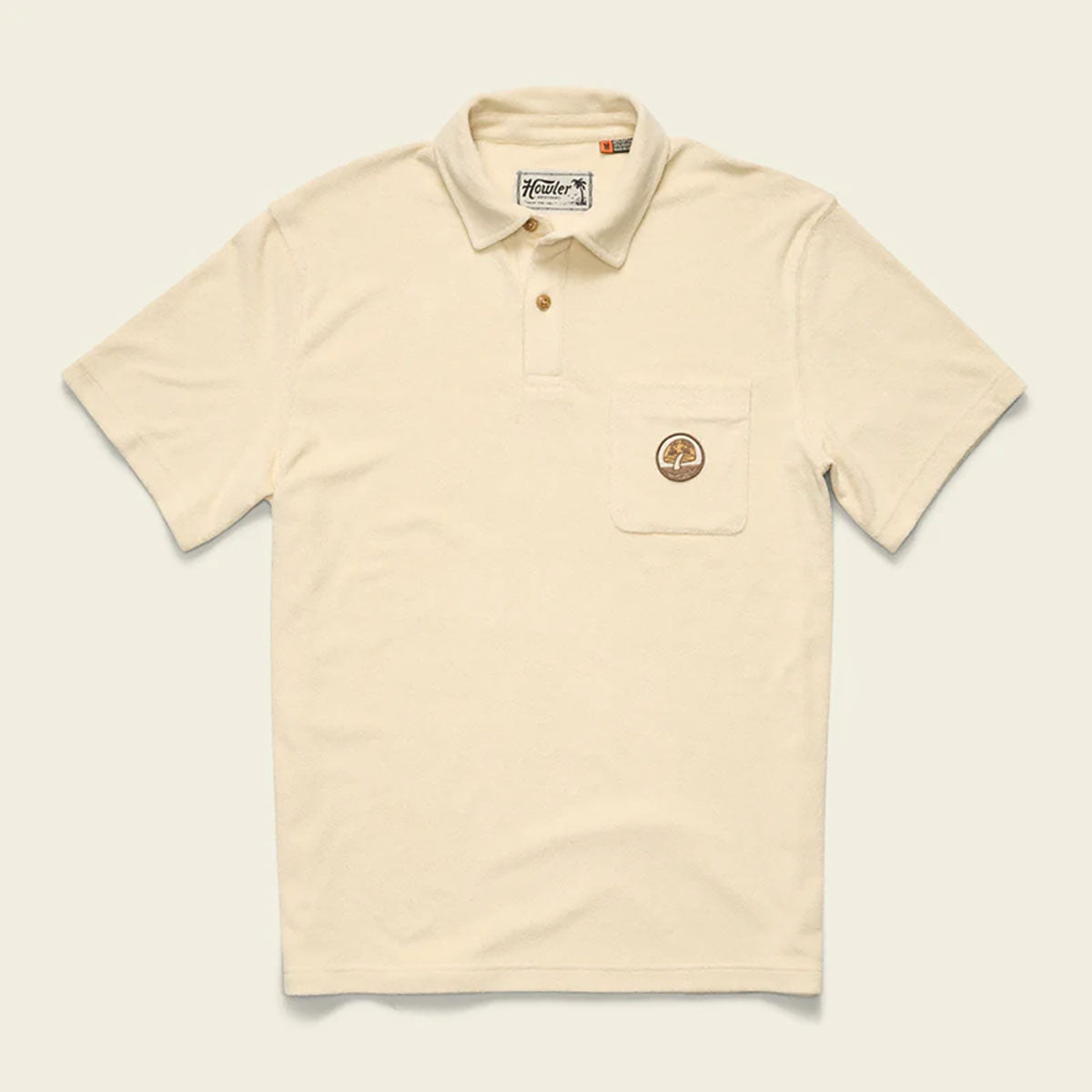 Howler Brothers Mens Plusherman Terry Polo Cream