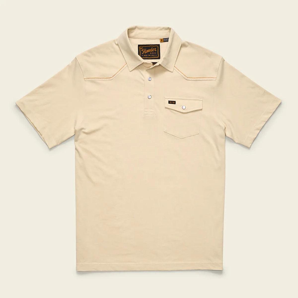 Howler Brothers Mens Ranchero Polo Sand
