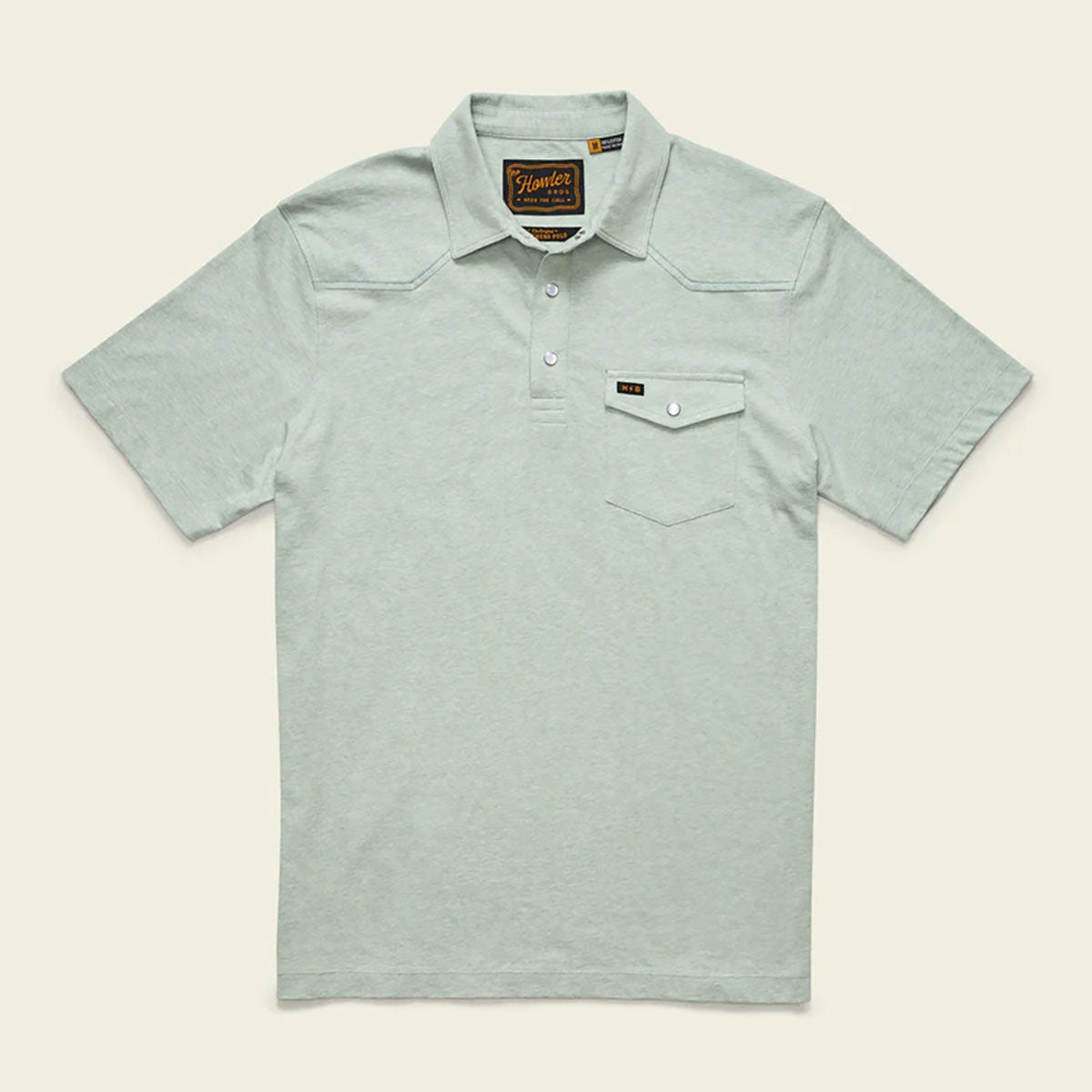 Howler Brothers Mens Ranchero Polo Seafoam