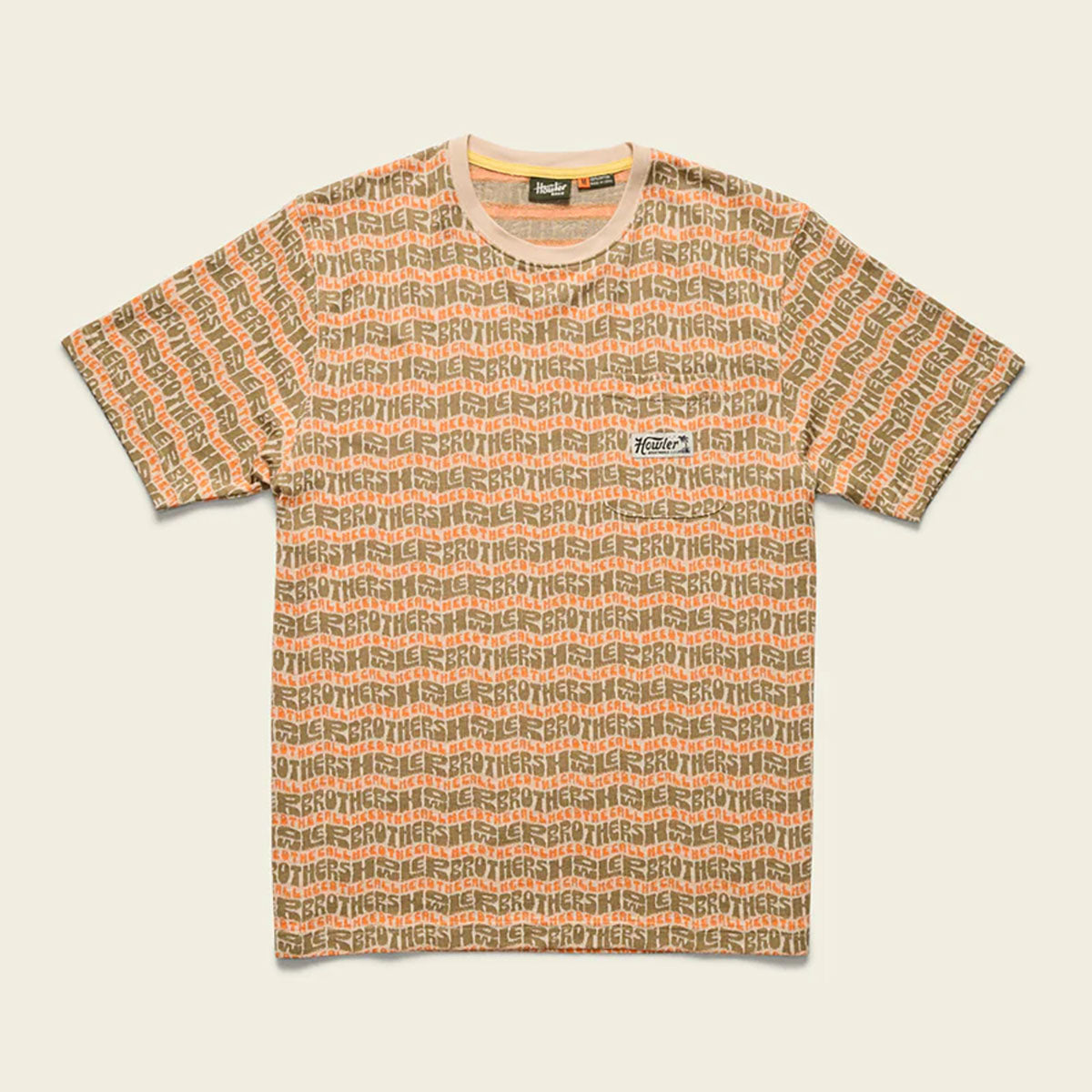 Howler Brothers Mens Jacquard T HB Flow : Sand