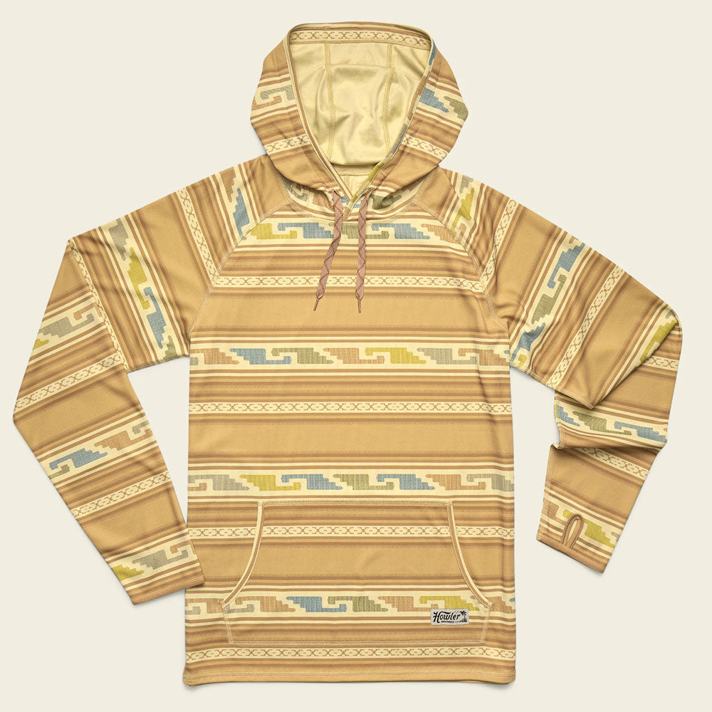 Howler Brothers Mens Loggerhead Hoodie Temple Tracks: Camel