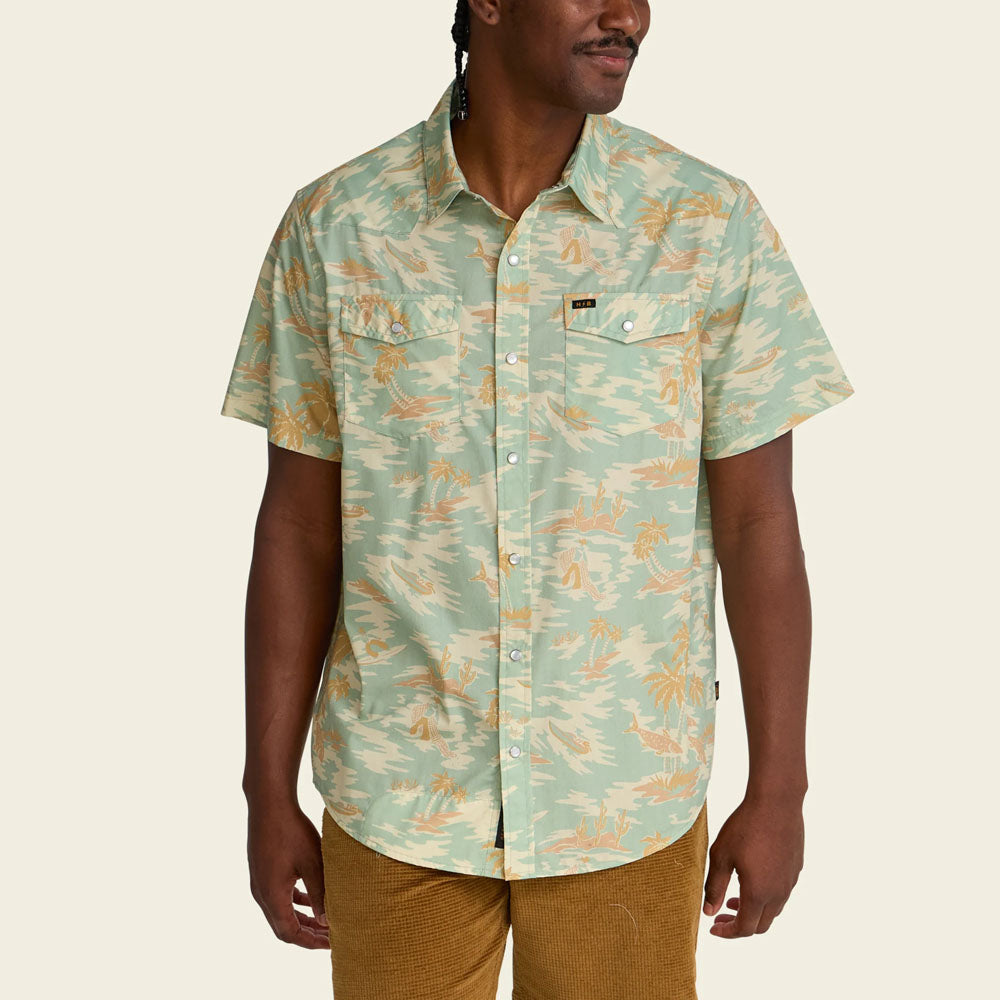 Howler Brothers Mens H Bar B Snapshirt Dreamland: Seafoam