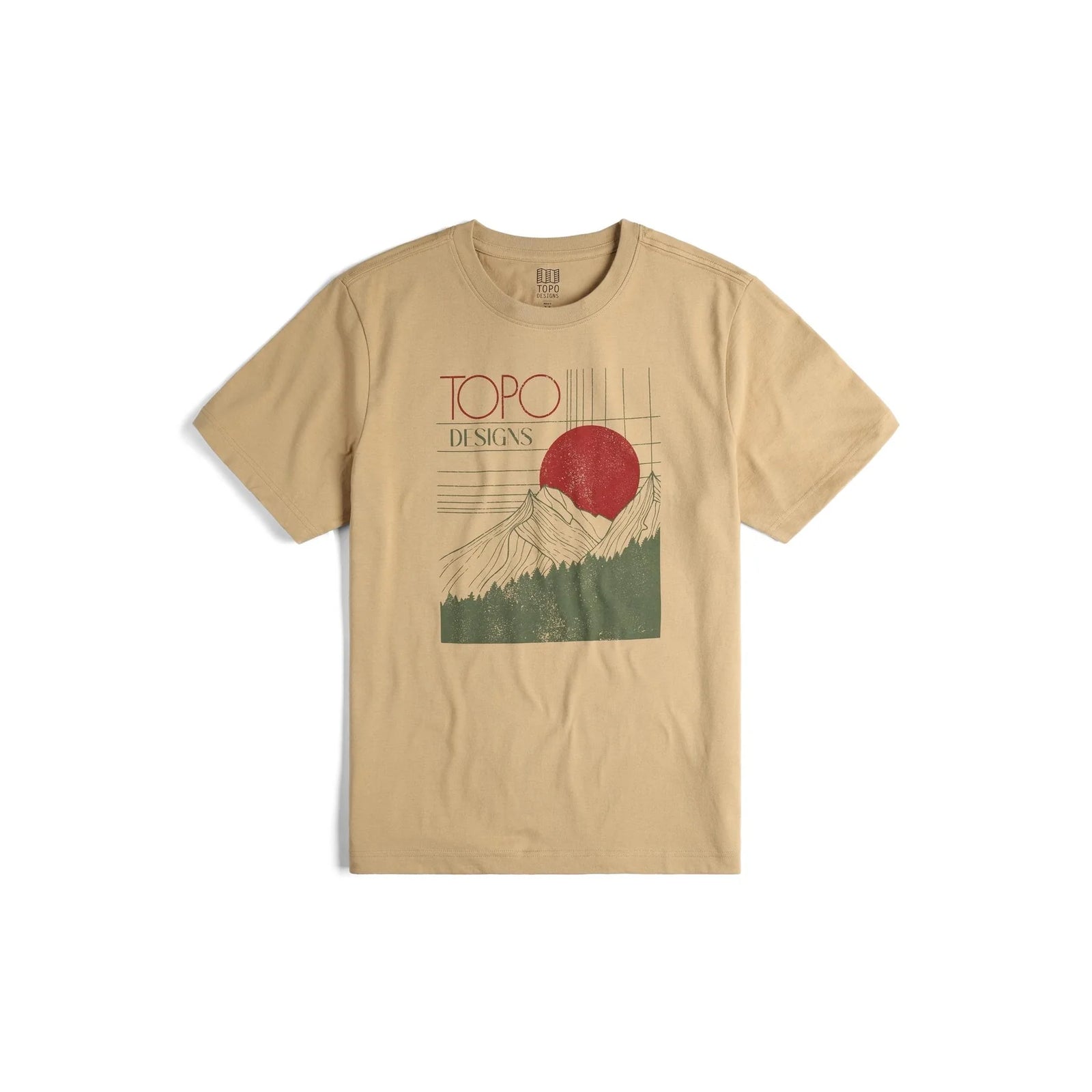 Topo Designs Mens Horizon Short Sleeve Shirt Sahara