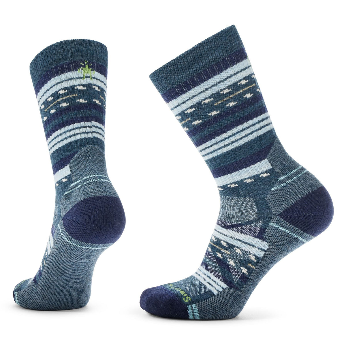 Smartwool Women&#39;s Hike Light Cushion Margarita Crew Socks 092 Deep Navy