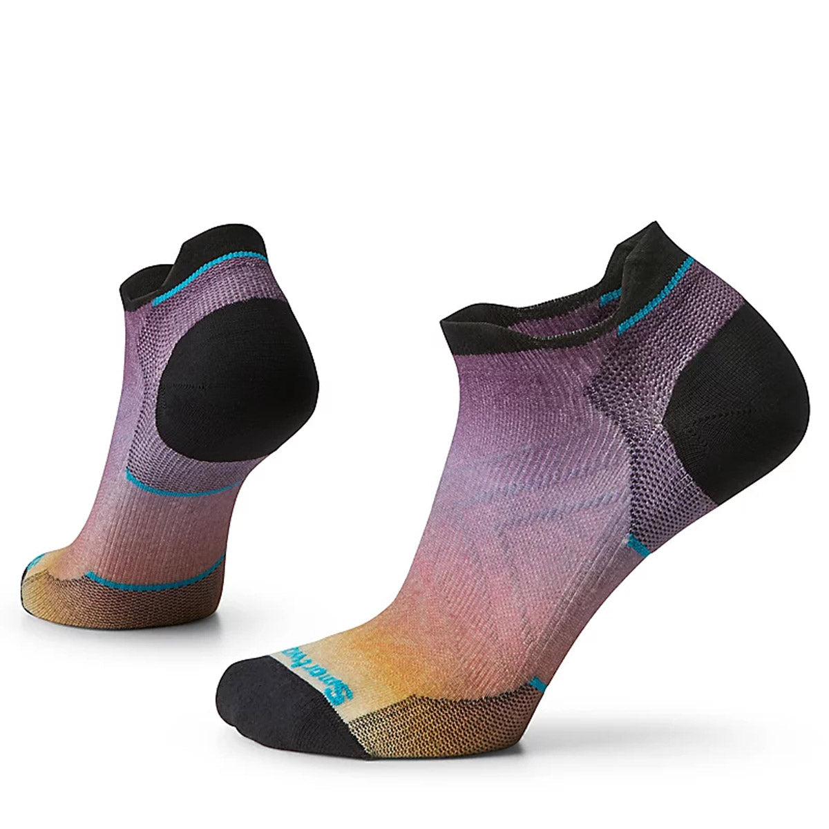 Smartwool Women&#39;s Run Zero Cushion Ombre Print Low Ankle Socks Picante