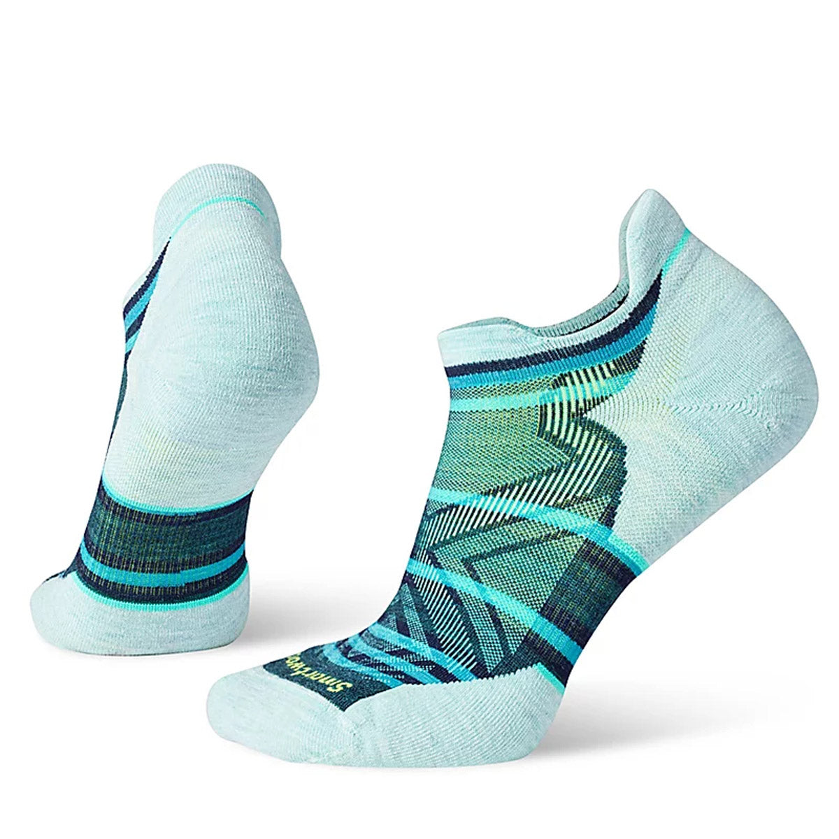 Smartwool Women's Run Targeted Cushion Stripe Low Ankle Socks Twilight Blue