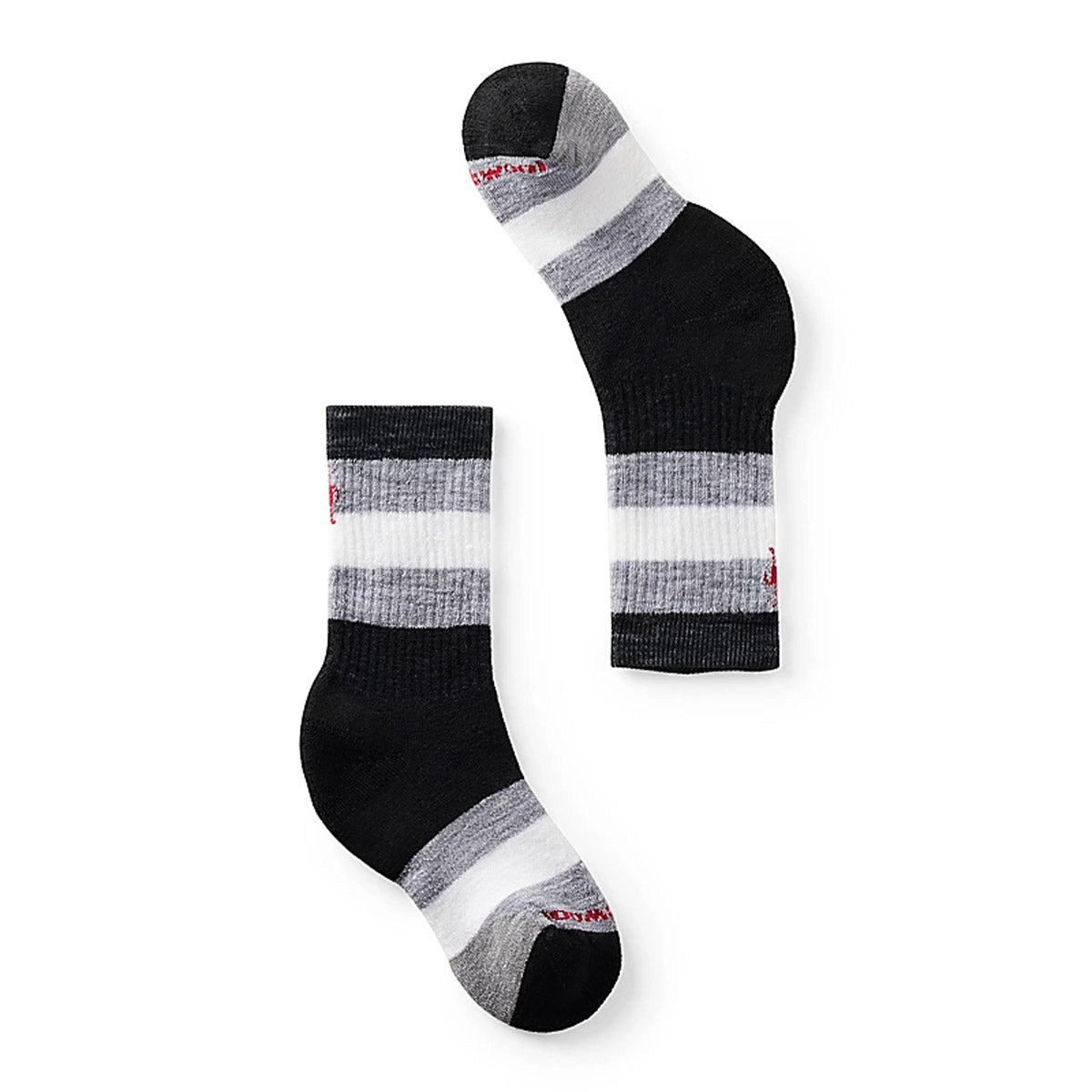 Smartwool Kids' Hike Full Cushion Striped Crew Socks Black