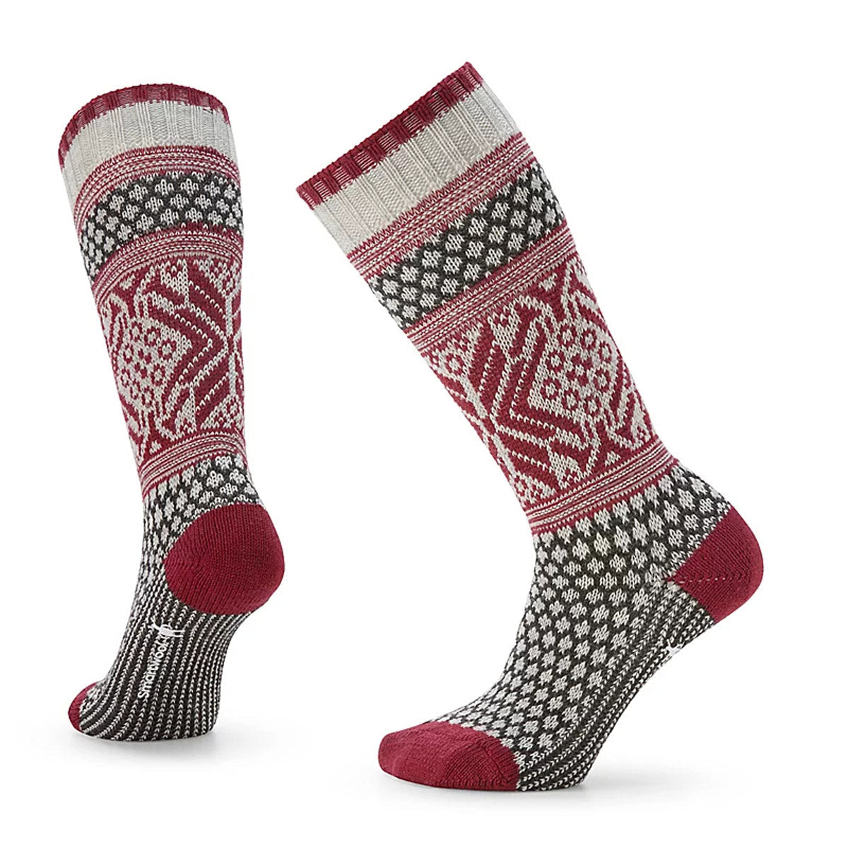 Smartwool Women&#39;s Everyday Popcorn Snowflake Pattern Crew Socks Ash