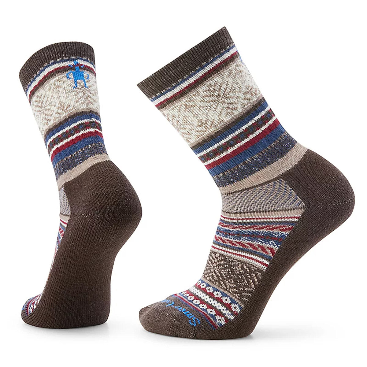 Smartwool Men&#39;s Everyday Fair Isle Sweater Crew Socks Chestnut