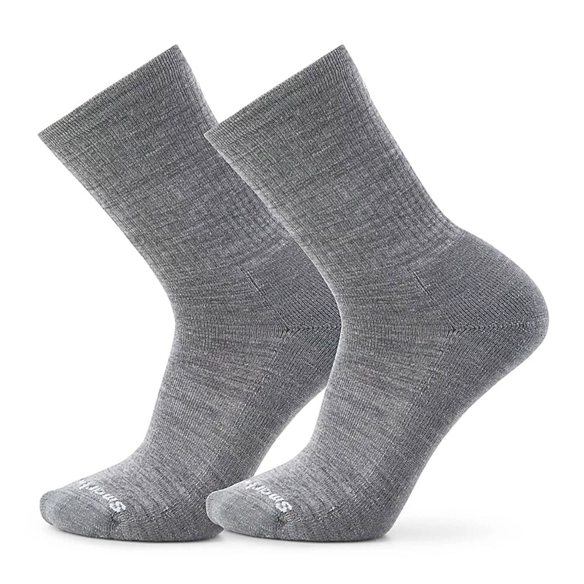 Smartwool Men&#39;s Everyday Solid Rib Crew Socks 2 Pack Medium Gray