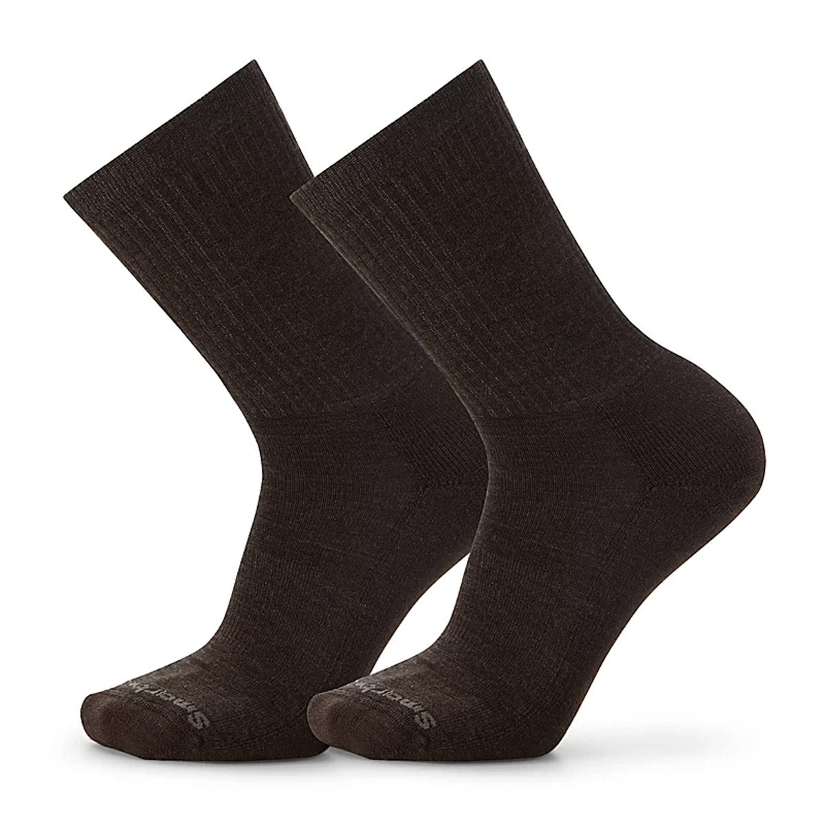 Smartwool Men&#39;s Everyday Solid Rib Crew Socks 2 Pack Chestnut