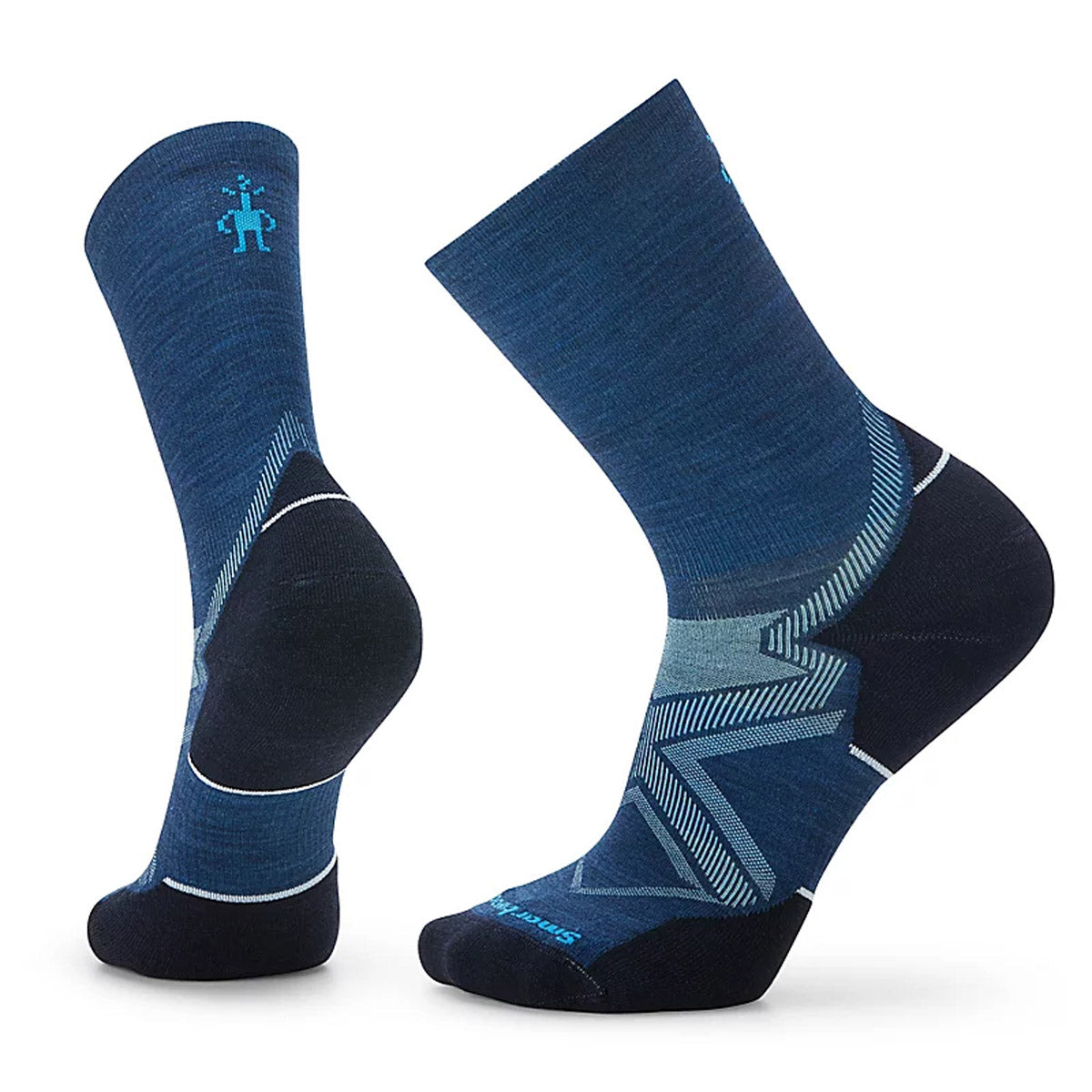 Smartwool Men&#39;s Run Cold Weather Targeted Cushion Crew Socks Alpine Blue