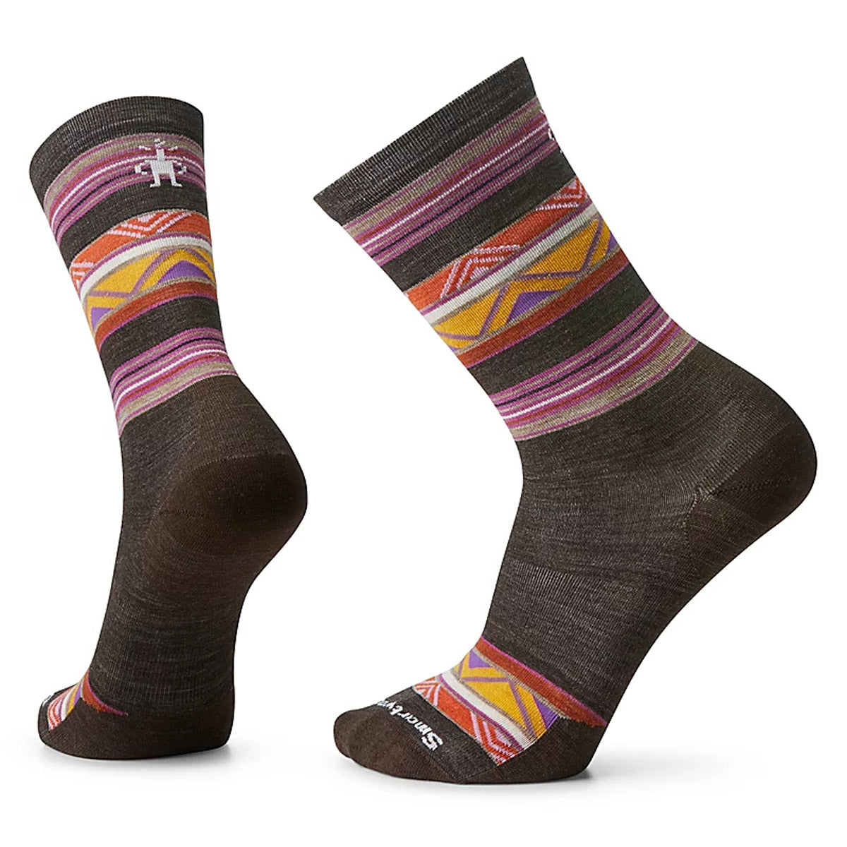 Smartwool Everyday Zig Zag Valley Crew Socks Chestnut