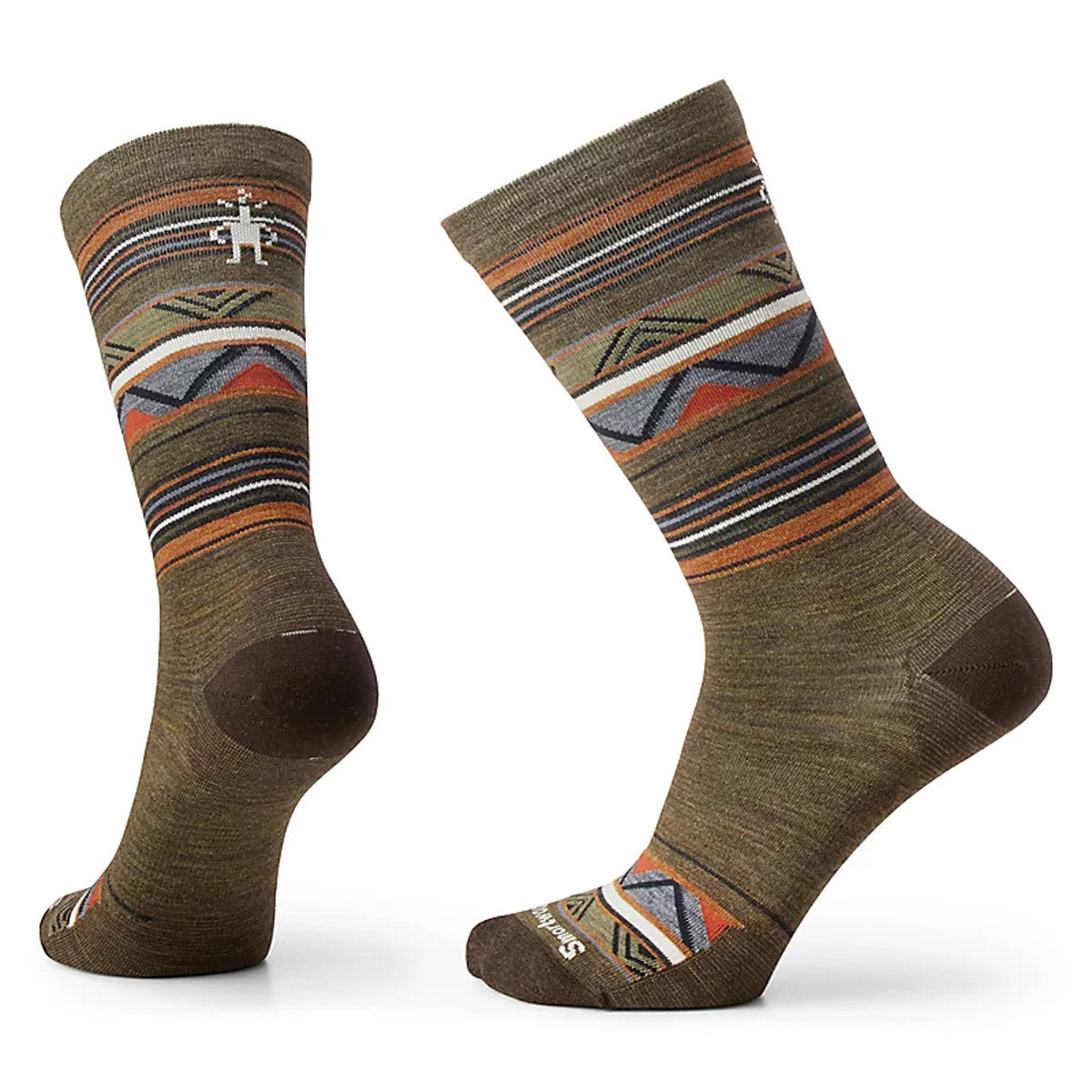 Smartwool Everyday Zig Zag Valley Crew Socks Military Olive