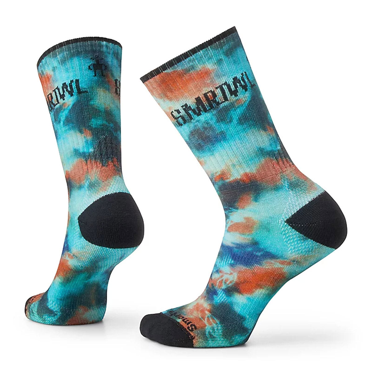 Smartwool Athletic Far Out Tie Dye Print Targeted Cushion Crew Socks Capri