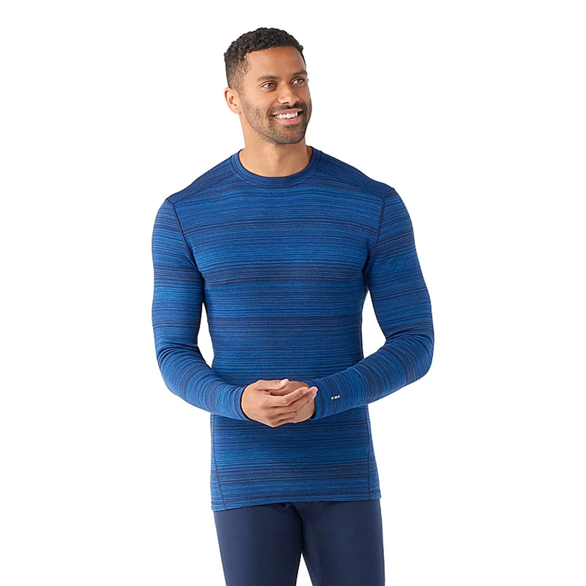 Smartwool Men's Classic Thermal Merino Base Layer Crew Deep Navy Color Shift