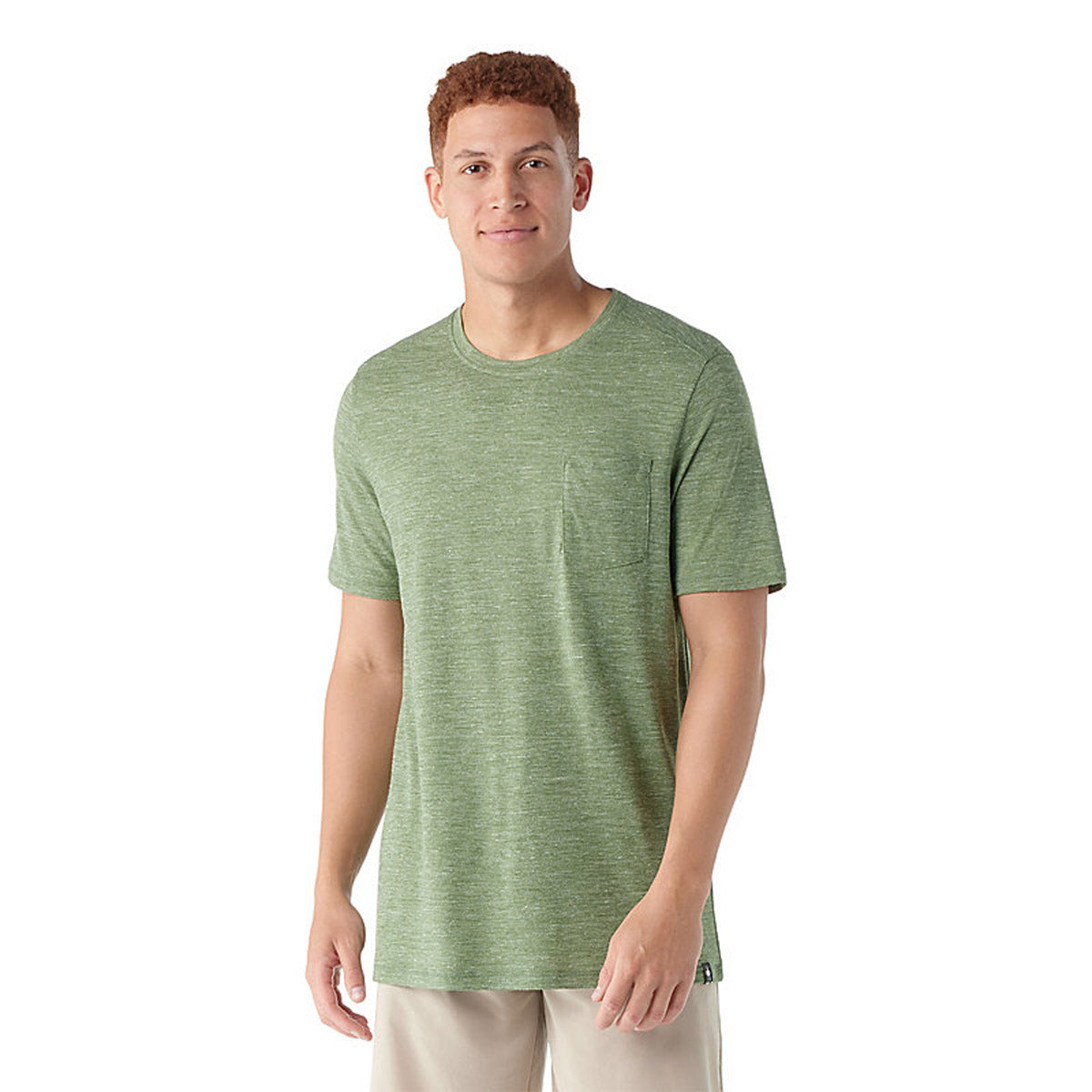 Smartwool Men&#39;s Merino Hemp Blend Pocket Tee Fern Green Heather