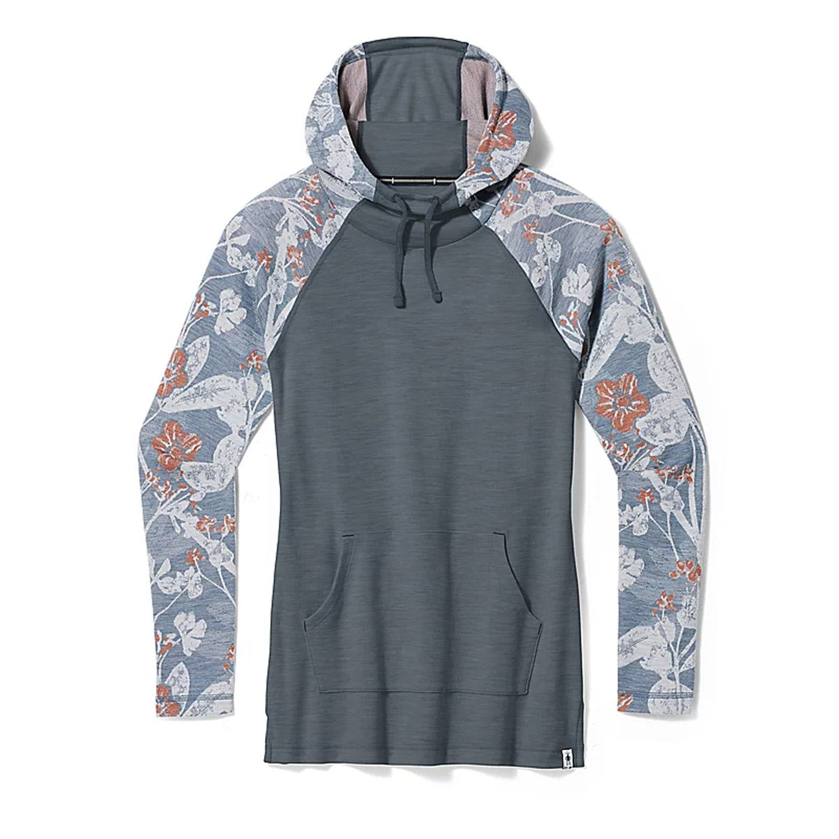 Smartwool Women's Thermal Drape Neck Hoodie Winter Sky Floral