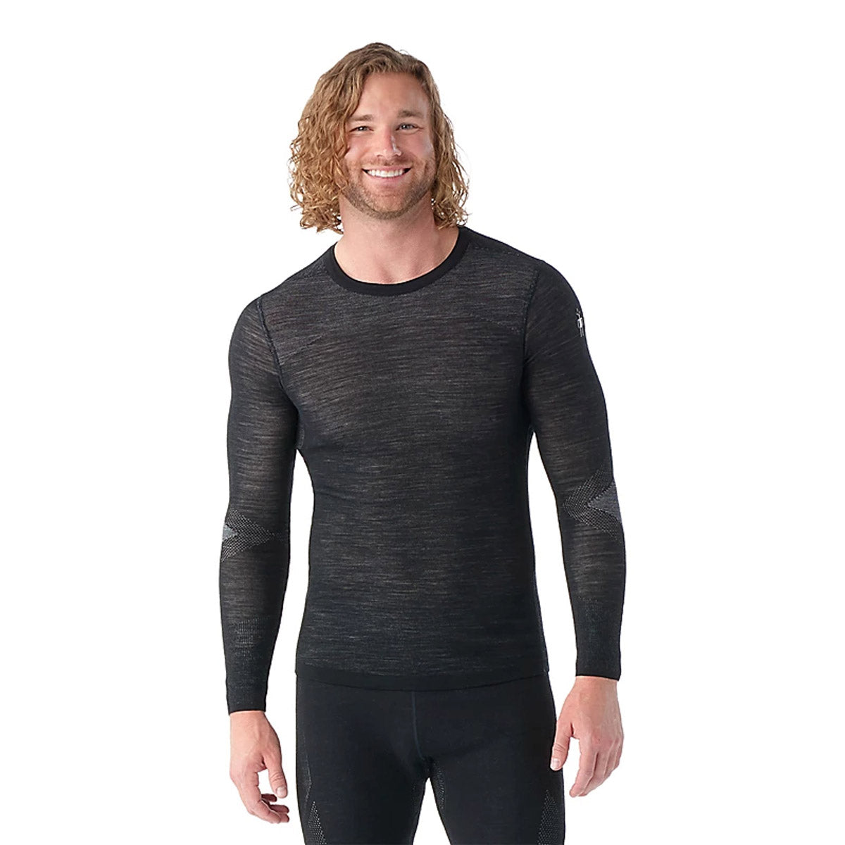 Smartwool Men's Intraknit Thermal Merino Base Layer Crew Black/White