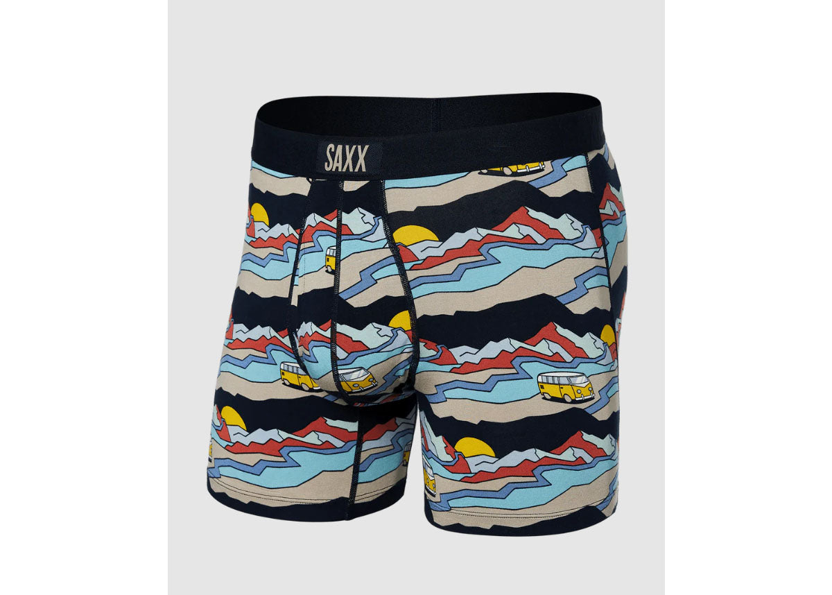 Saxx Underwear Co. Mens Ultra Boxer Brief EA League Stripe/Navy / L