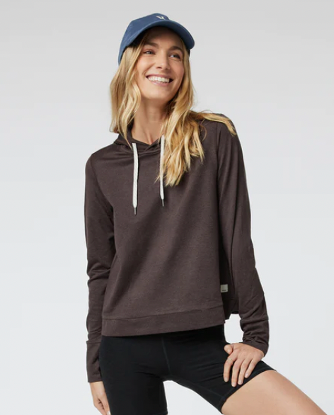 Vuori Women&#39;s Halo Essential Hoodie HST Salt Heather