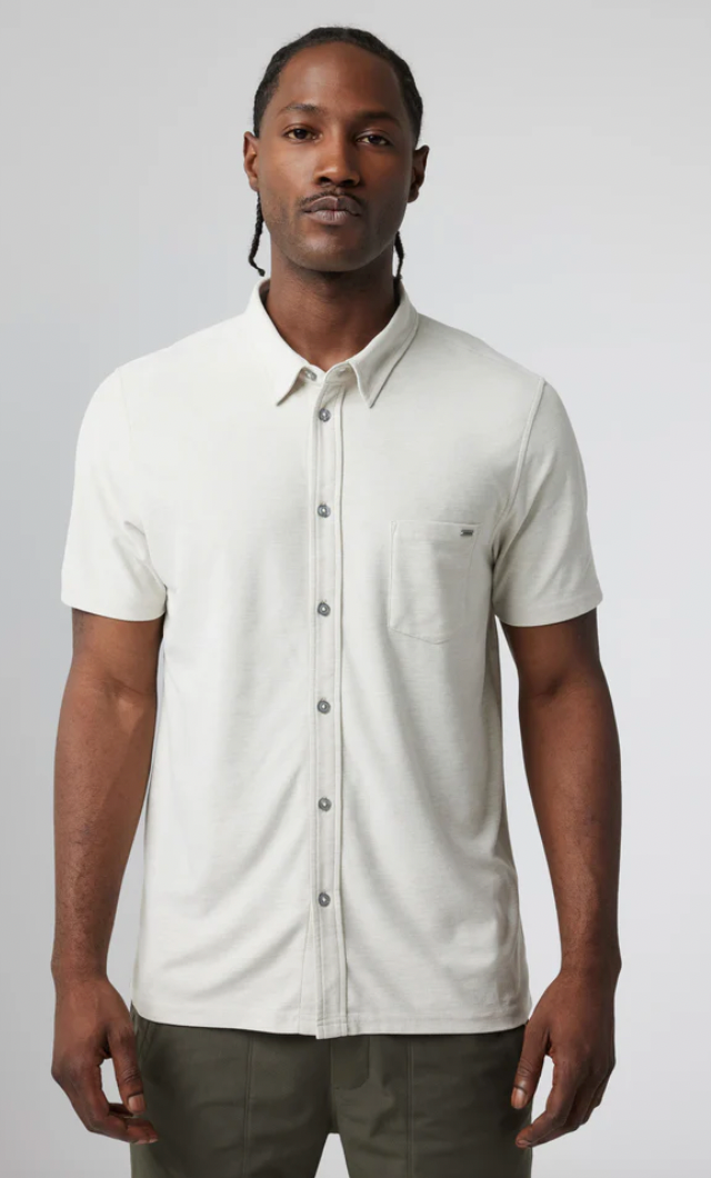 Vuori M SS Ace Button Down CSW Cashew