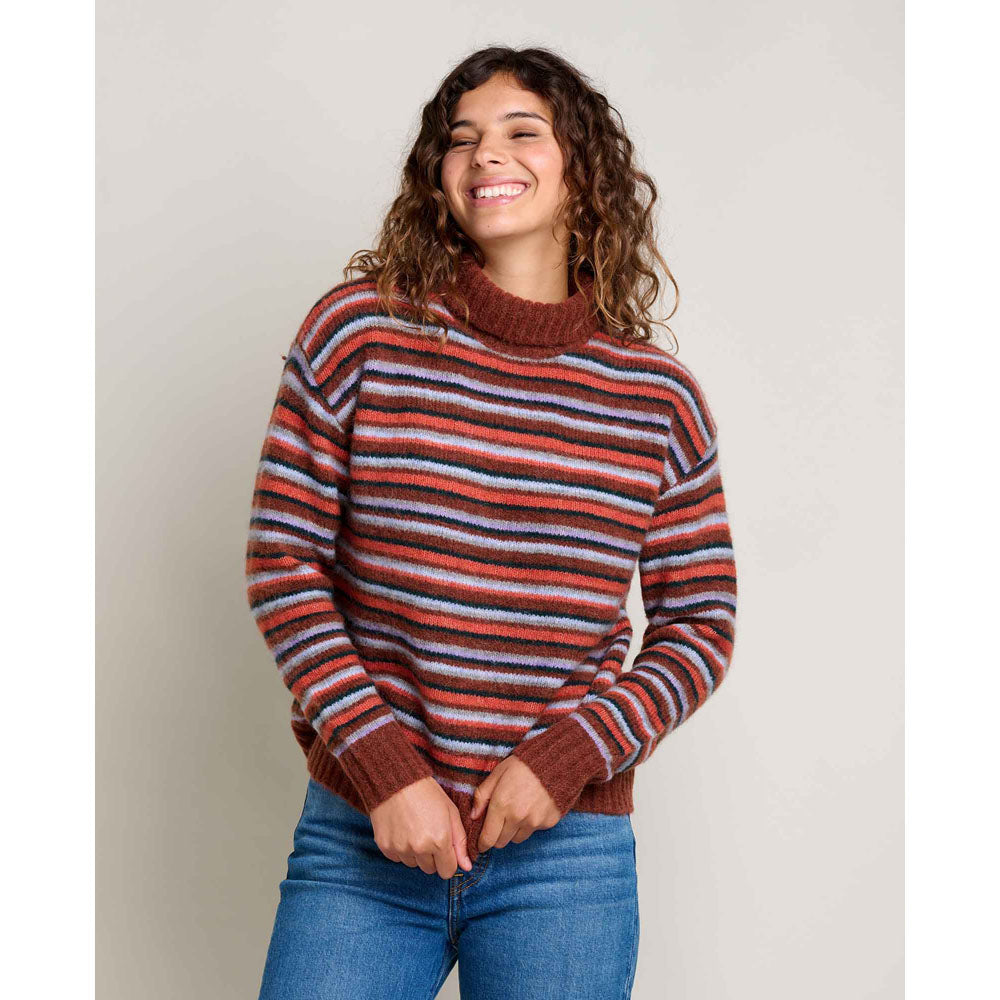 Toad&Co. Womens Toddy T-Neck Sweater Gourd