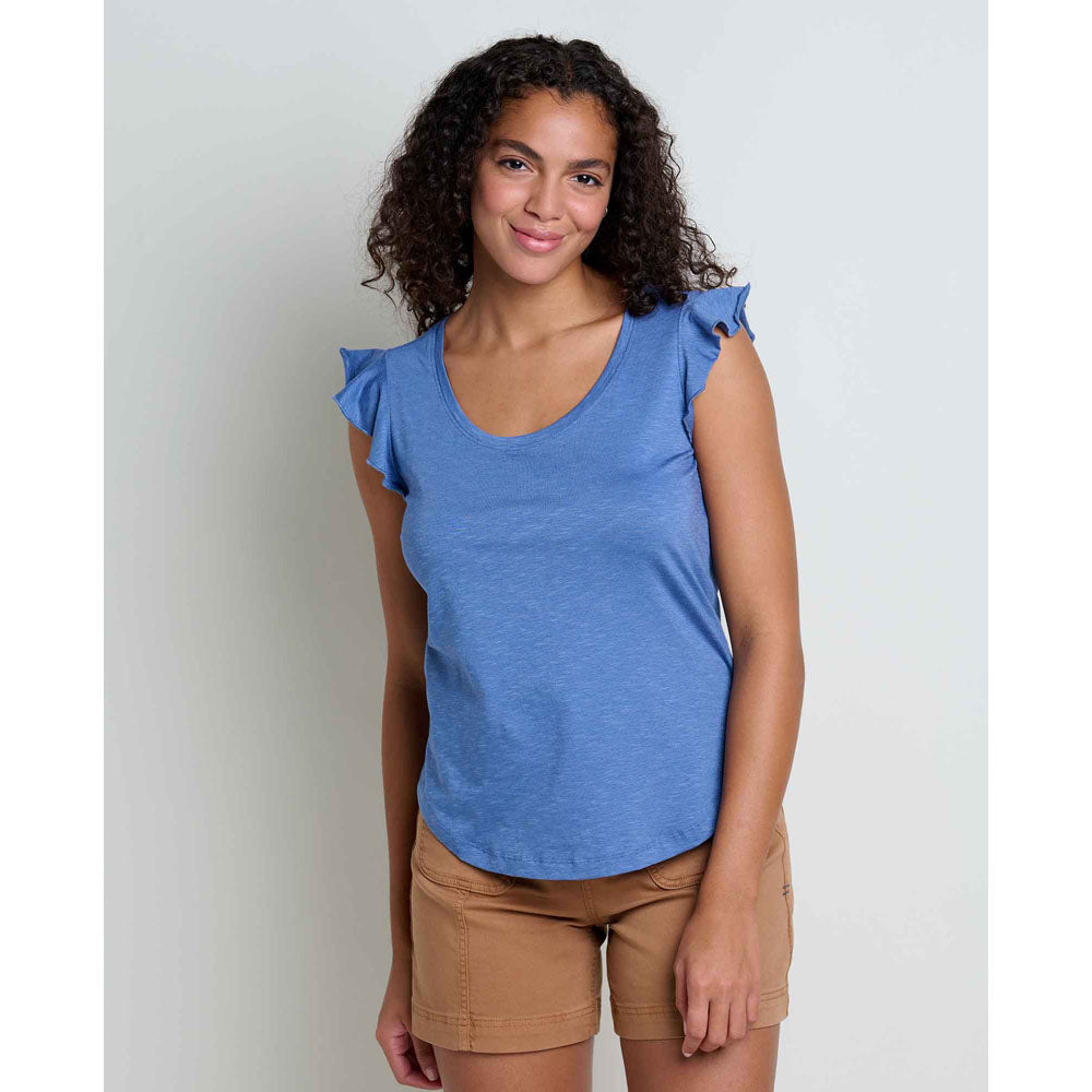 Toad&amp;Co. Womens Rufflita II Tee Kyanite