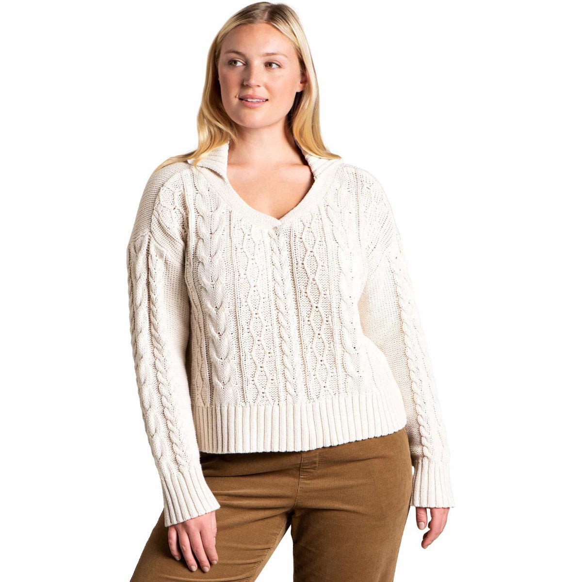 Toad&Co. Women's Bianca Cable Sweater Natural