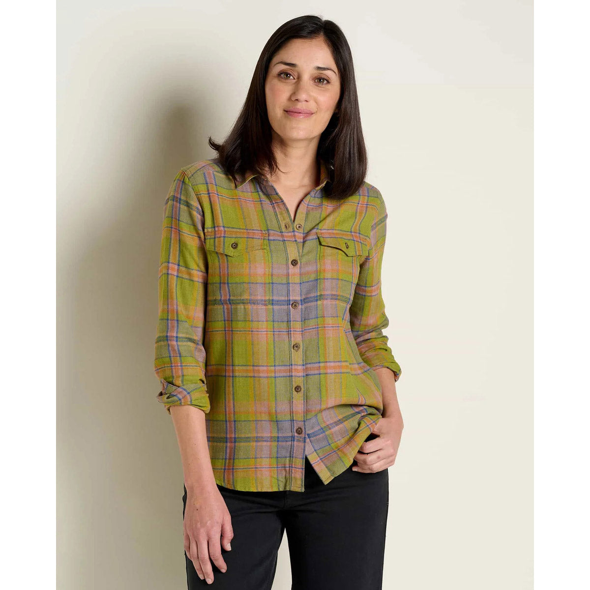Toad&Co. Women's Re-Form Flannel Long Sleeve Shirt Faded Lilac