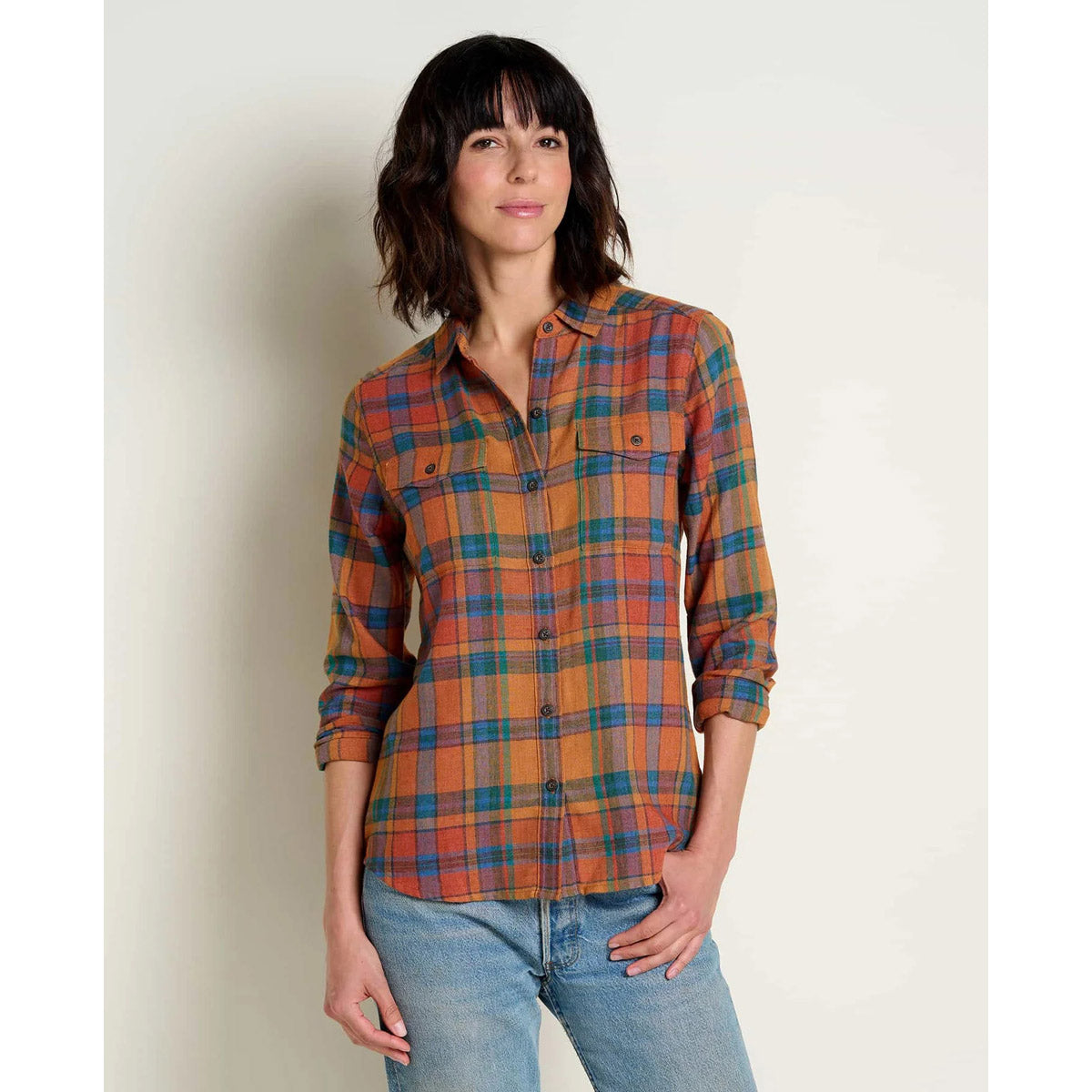 Toad&Co. Women's Re-Form Flannel Long Sleeve Shirt Hazel